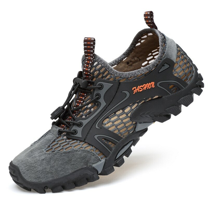 men's breathable mesh casual light outdoor hiking shoes